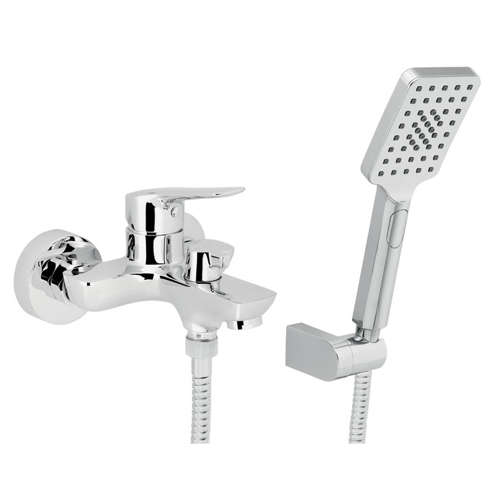 NOVASERVIS szaniter csaptelep, Metalia 54 modell, króm, 100 mm, 3 állású takarékos zuhanyfejjel, 150 cm tömlőhossz