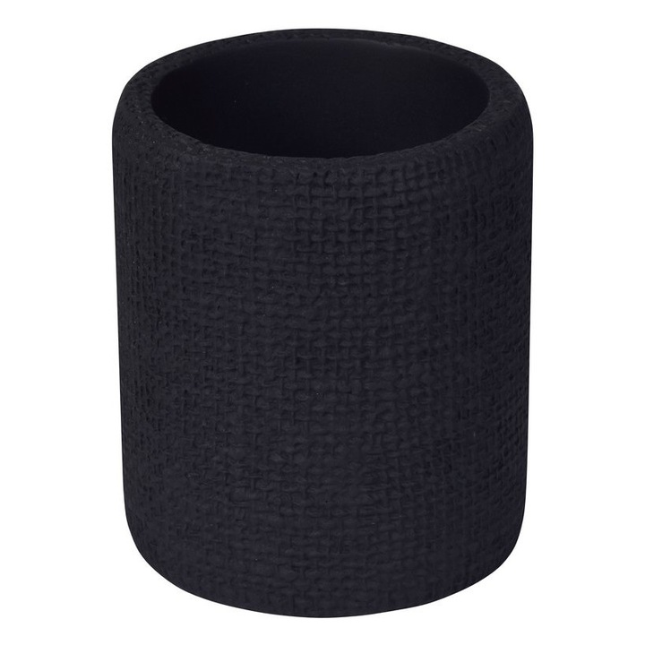 Fogkefetartó, Sapho, fekete, 79x91mm, 1 db-os készlet