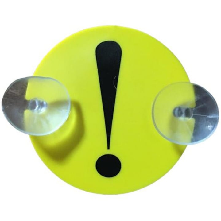 Pachet 2 semne pentru incepatori auto AD AutoTotal OPG0063, cu ventuze pentru prindere, culoare galbena