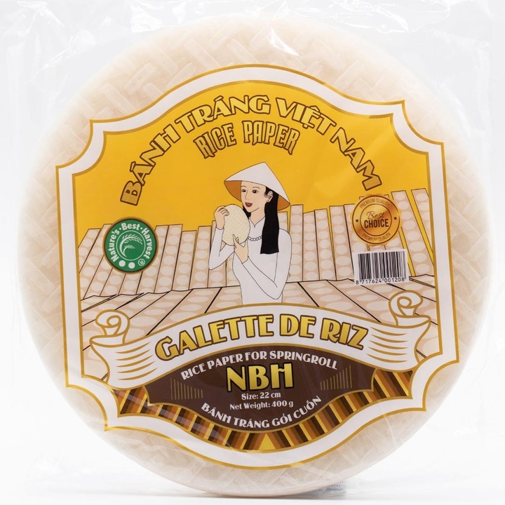 Foi de Orez NBH, 22cm, transparenta, 400gr, 40 bucati