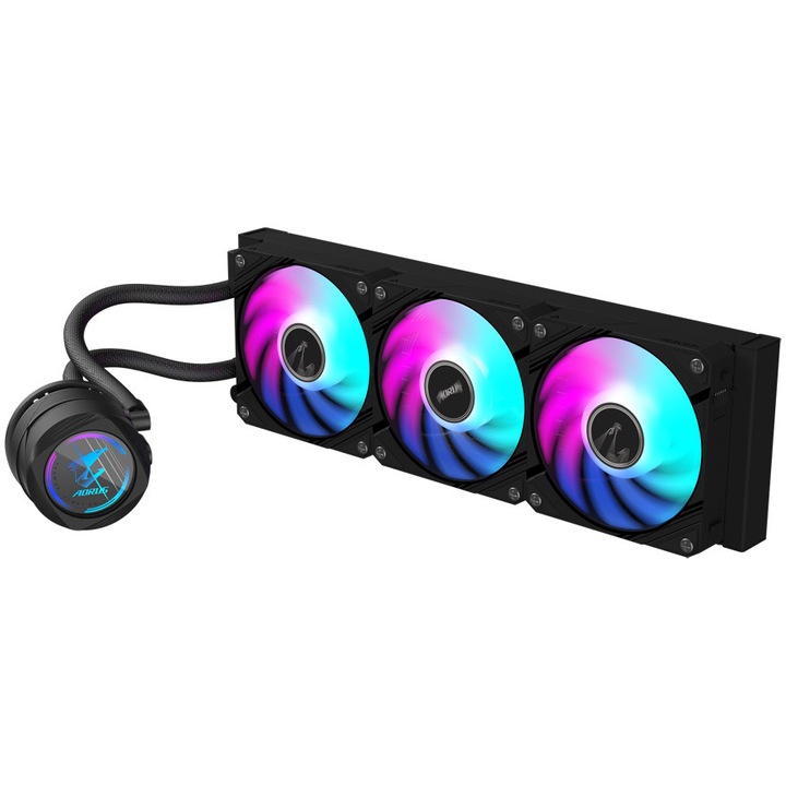 Охладител Gigabyte AORUS WATERFORCE II 360, AIO 360мм, Intel/ AMD, Черен
