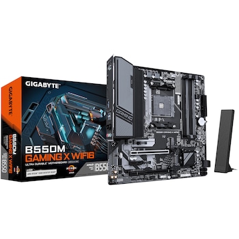 Placa de baza Gigabyte B550M GAMING X WIFI6, AM4, DDR4, BT, mATX, Negru