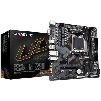 Placa de baza Gigabyte B650M S2H, AM5, DDR5, mATX