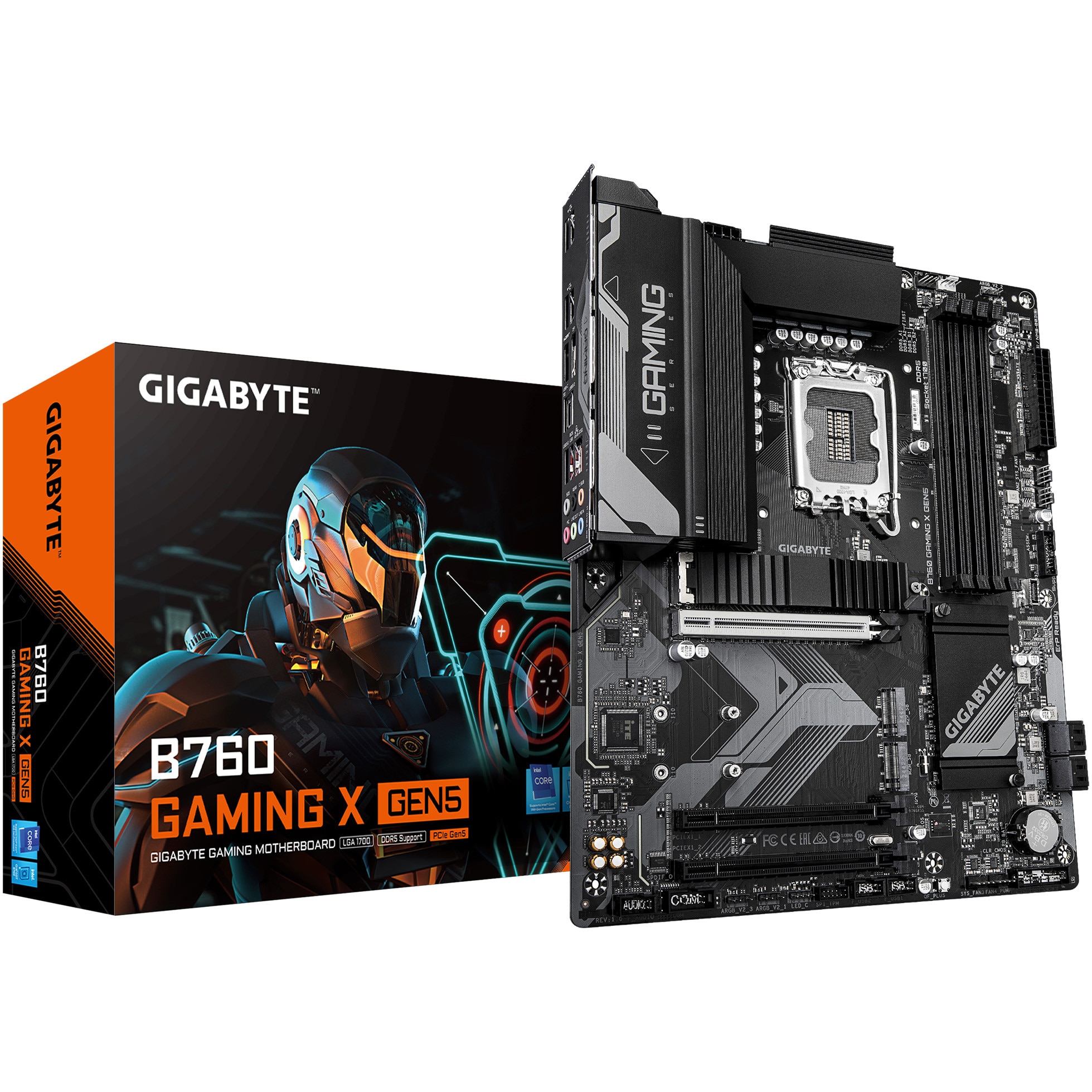 Placa de baza Gigabyte B760 GAMING X GEN5, LGA1700, DDR5, ATX, Negru