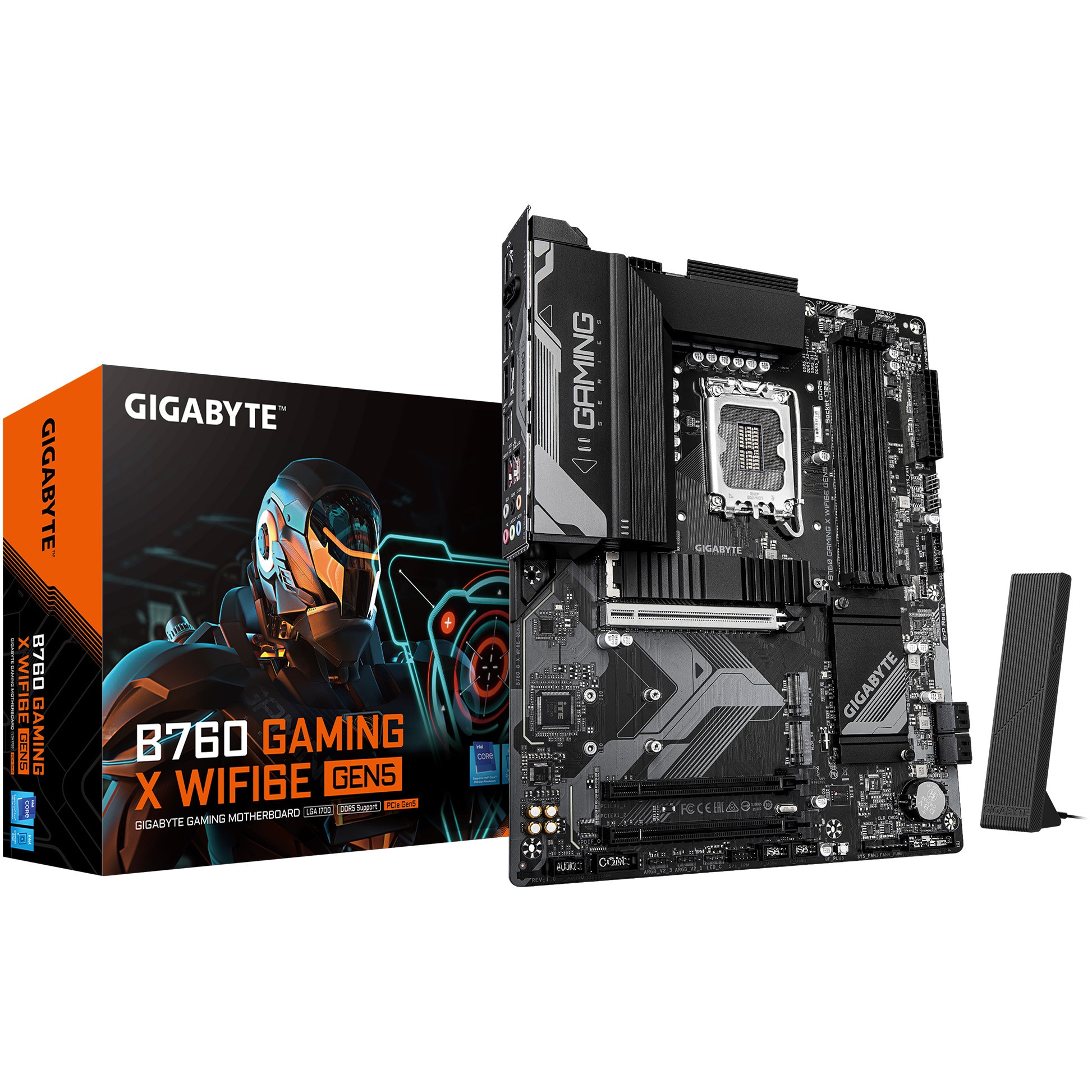 Placa de baza Gigabyte B760 GAMING X WIFI6E GEN5, LGA1700, DDR5, ATX, Negru