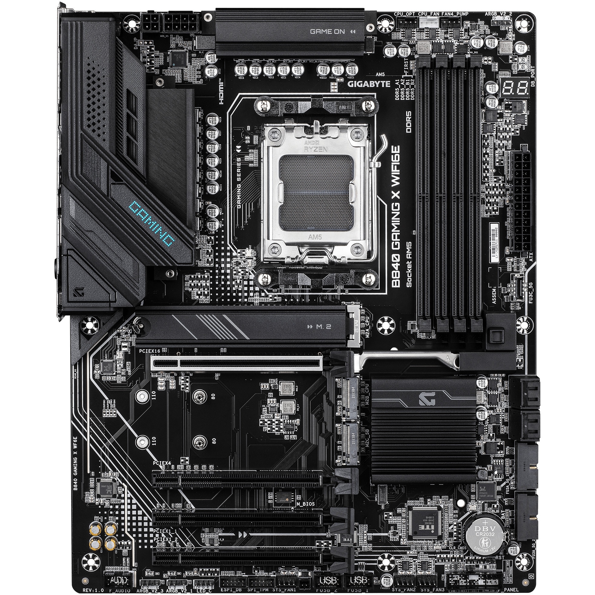 Placa de baza Gigabyte B840 GAMING X WIFI6E, AM5, DDR5, BT, ATX