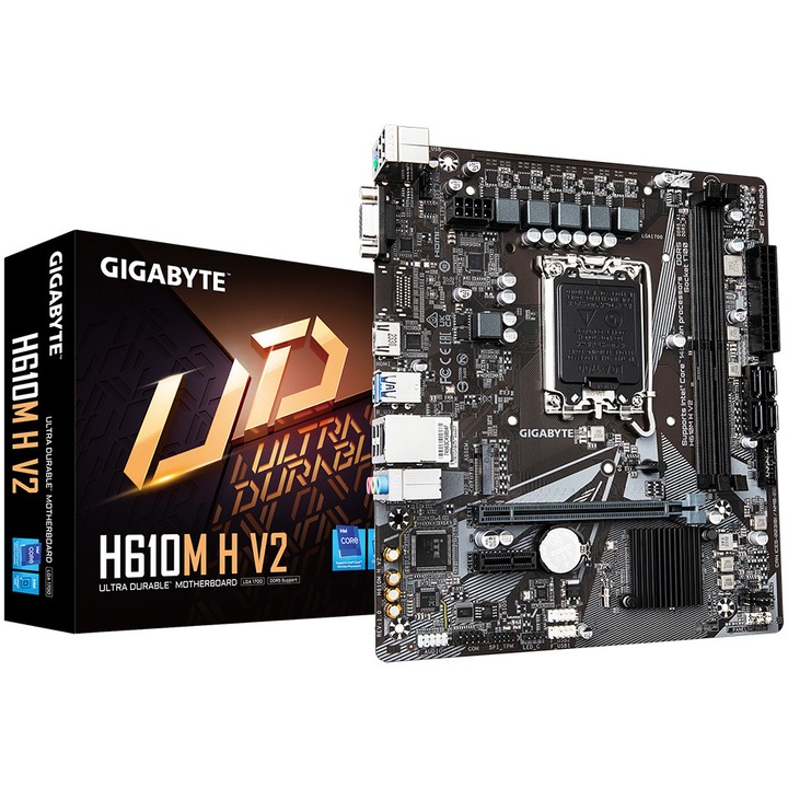 Дънна платка Gigabyte H610M H V2, LGA1700, DDR5, mATX