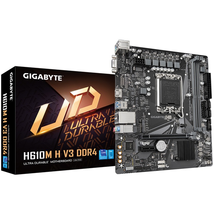 Дънна платка Gigabyte H610M H V3 DDR4, LGA1700, mATX