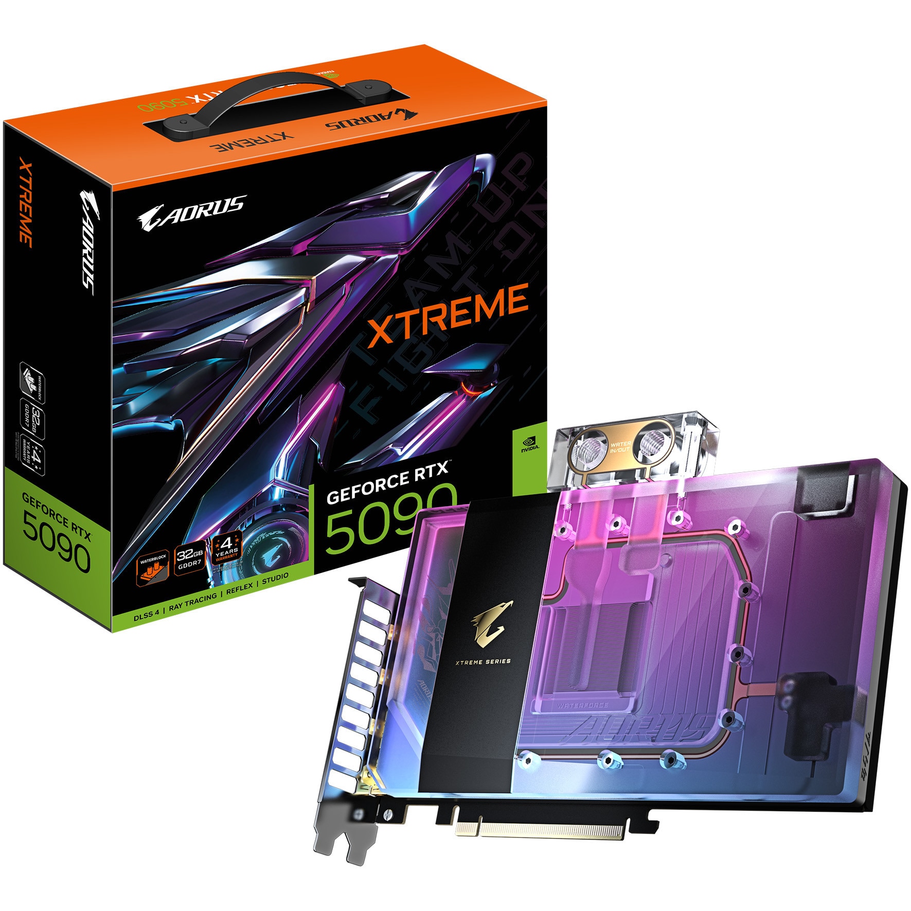 グラフィックボード・グラボ・ビデオカード AORUS GeForce RTX4090 XTREME WATERFORCE Placa video AORUS GeForce RTX™ 4090 XTREME WATERFORCE 24G - eMAG.ro
