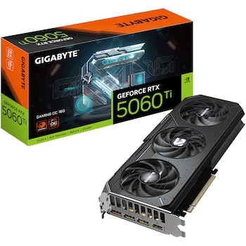 Placa video Gigabyte GeForce RTX 5060 Ti GAMING OC 16G, 128 bit, GDDR7, Negru
