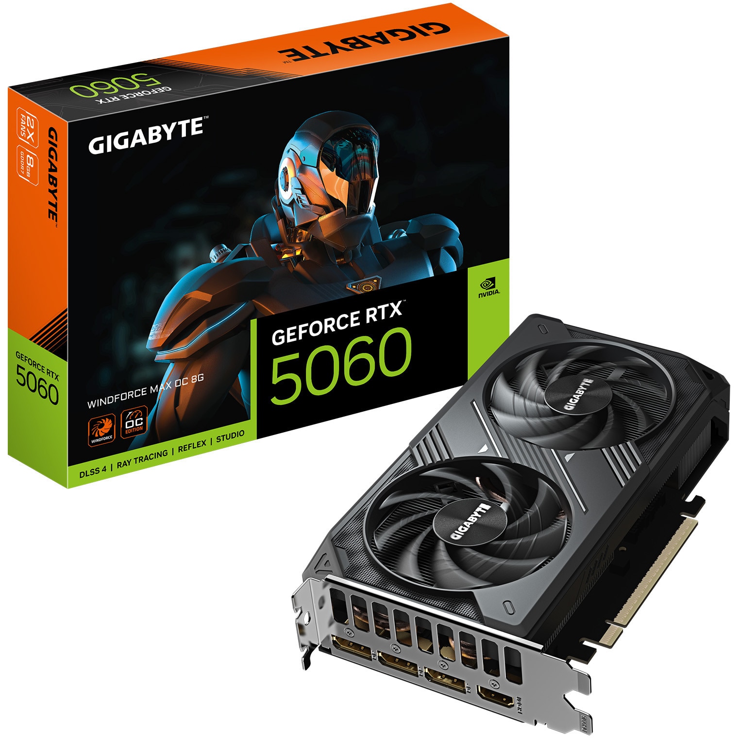 Placa video Gigabyte GeForce RTX 5060 WINDFORCE MAX OC 8G, GDDR7