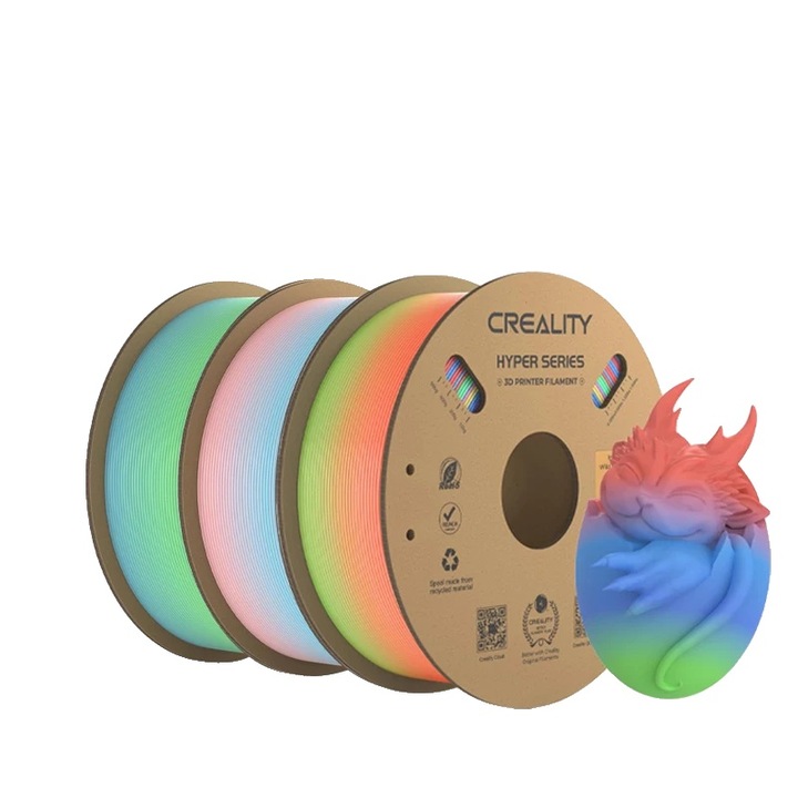 Filament 3D, Többszínű átmenet, 1.75mm, 190-230C, Rugókészlet rövid hosszú