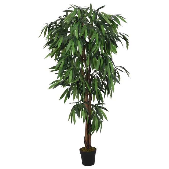 Pom artificial Gossi, arbore de mango, 600 frunze, 150 cm, verde