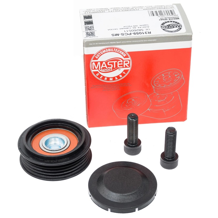 Rola directie pentru curea, Master-Sport, compatibila cu Audi A4 B5, A4 B6, A6 C4, A6 C5, Skoda Superb, VW, manuala, 16x60mm