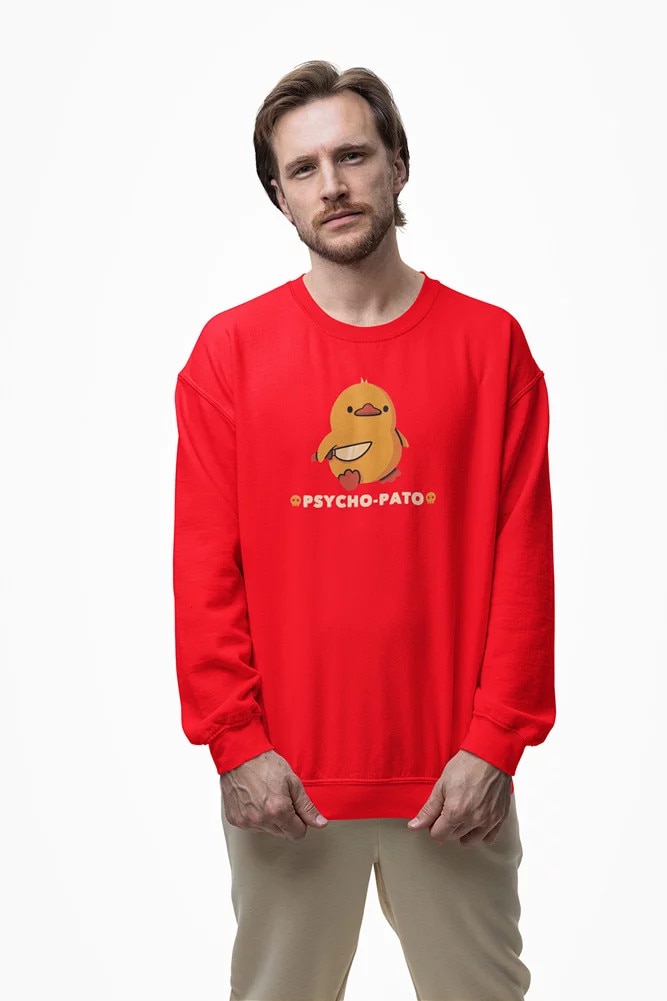 Pulover unisex D&B Design SWEB00023 Spycho Duck Roșu-Mărimea M