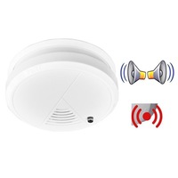 Alarma detector pentru fum cu senzor optic pentru protectie si prevenire incendii baterie 9v inclusa