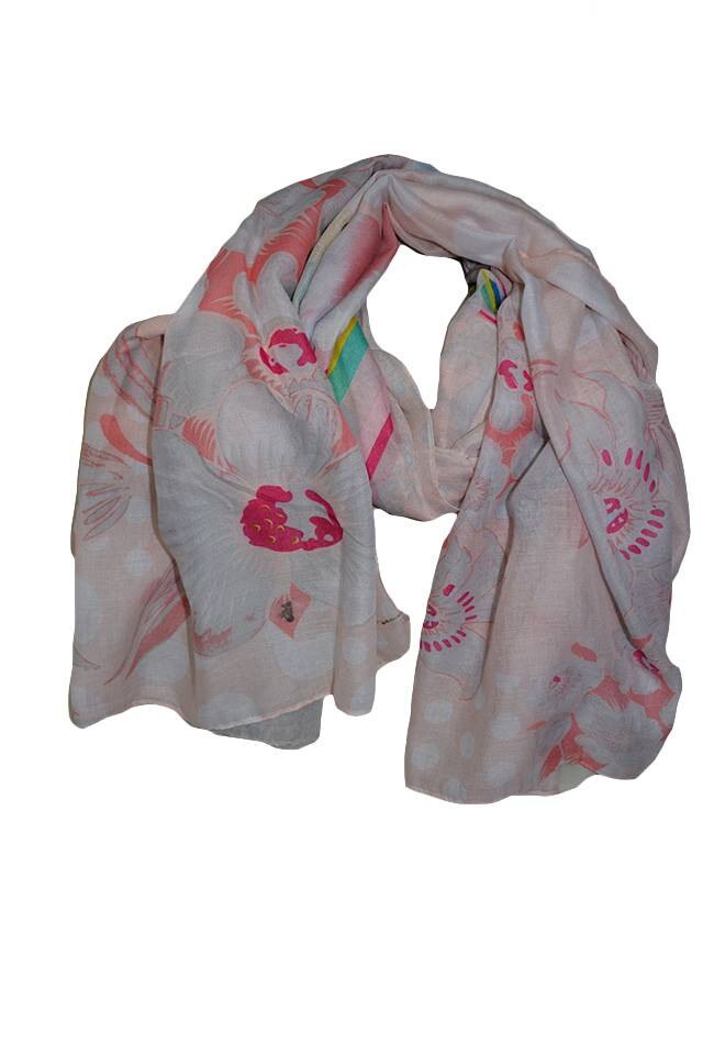 Esarfa cu imprimeu original aspect de curcubeu,D&J Exclusive,Piersica