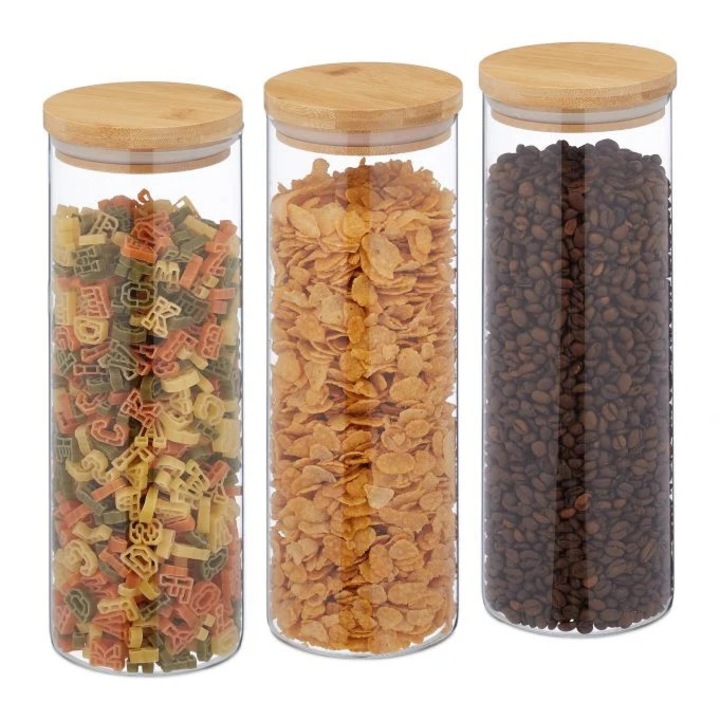 Set 3 borcane de depozitare