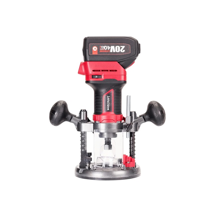 Masina de frezat Worcraft CER-S20LiB, acumulator Li-ion 20V, motor fara perii, 1.8 kg