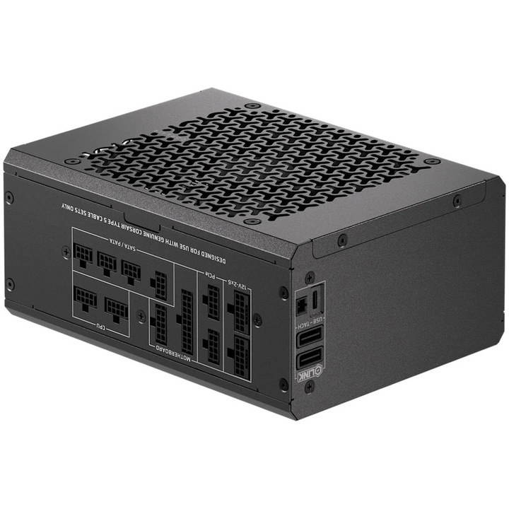 Corsair iCUE LINK HXi Shift sorozatú tápegység, 1500 W, Cybenetics Platinum, teljesen moduláris, C20-as verzió