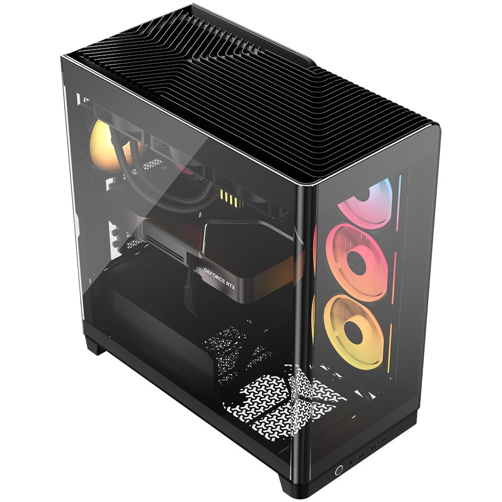 新品CORSAIR FRAME 4500X LX-R RGB ブラック Carcasa Corsair FRAME 4500X LX-R RGB Tempered Glass Mid-Tower