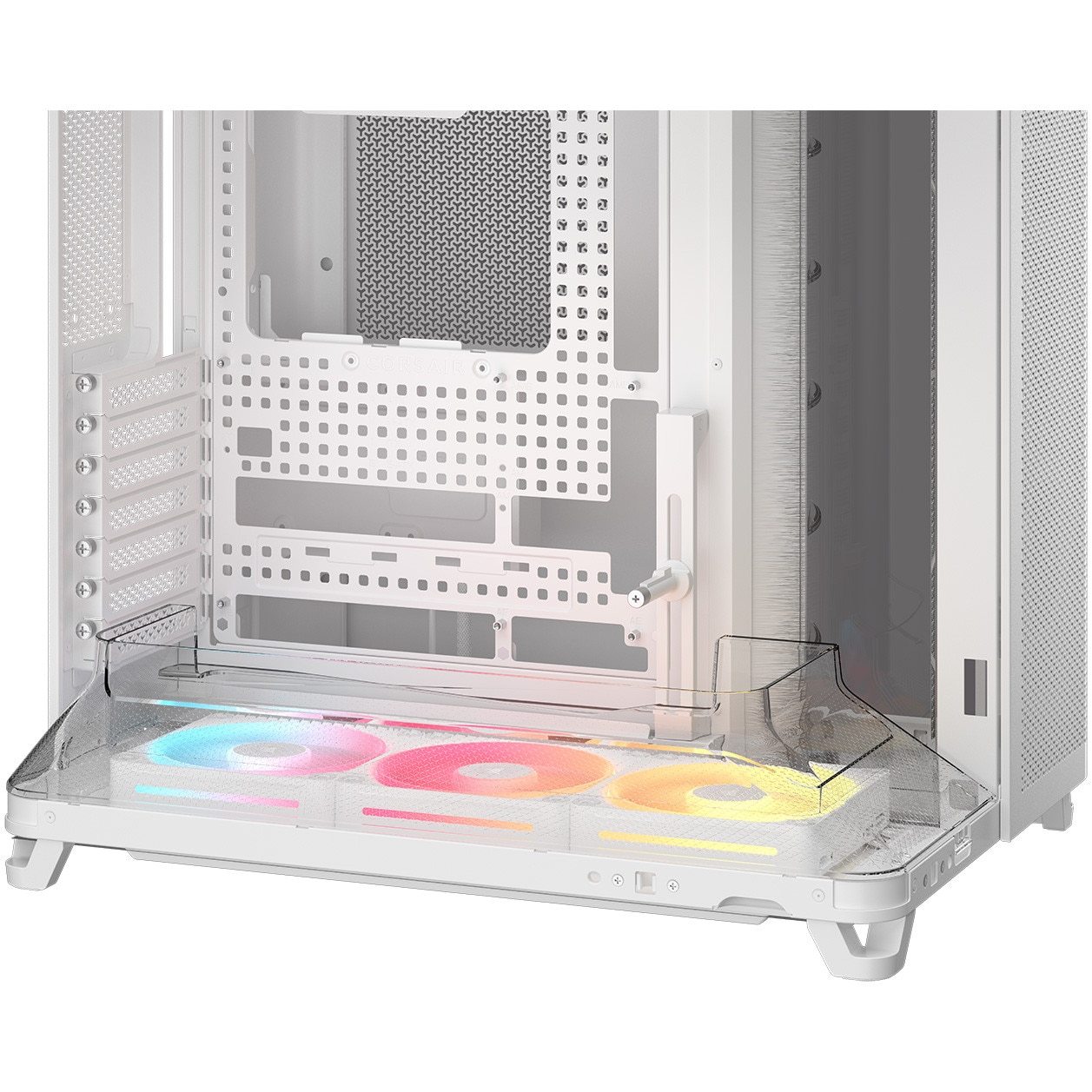Carcasa Corsair AIR 5400 LX-R LINK Tempered Glass Mid-Tower, Alb