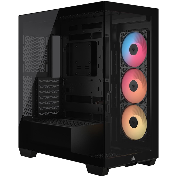 Carcasa Corsair 3500X RSR ARGB Tempered Glass Mid-Tower, Negru
