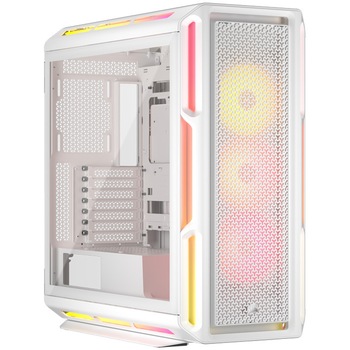 Carcasa Corsair 5000T LX RGB Tempered Glass Mid-Tower Case, Alb