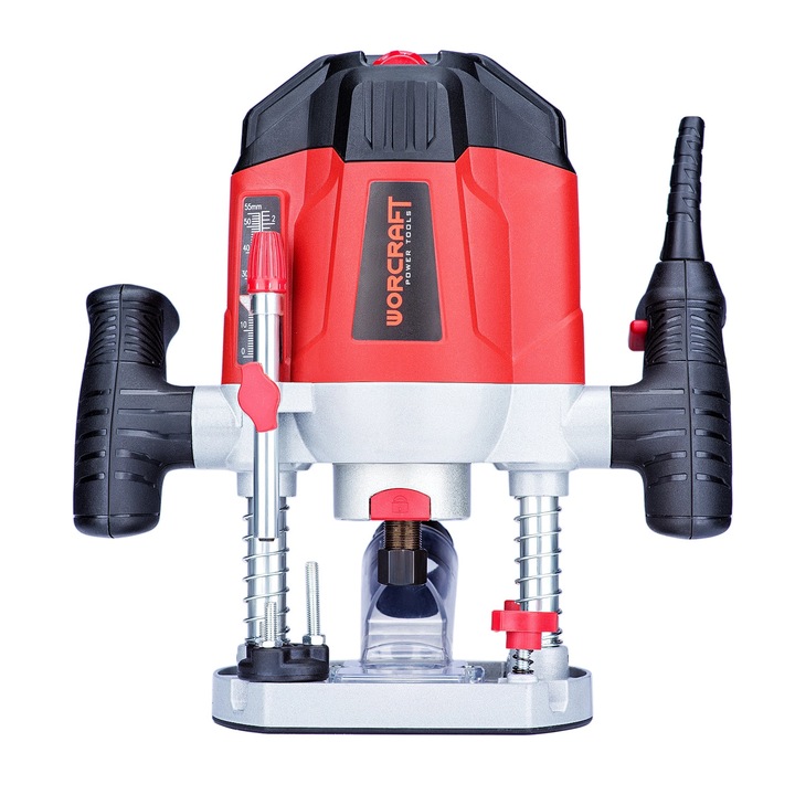 Masina de frezat Worcraft ER12-6/8, putere 1200 W, turatie reglabila, set complet