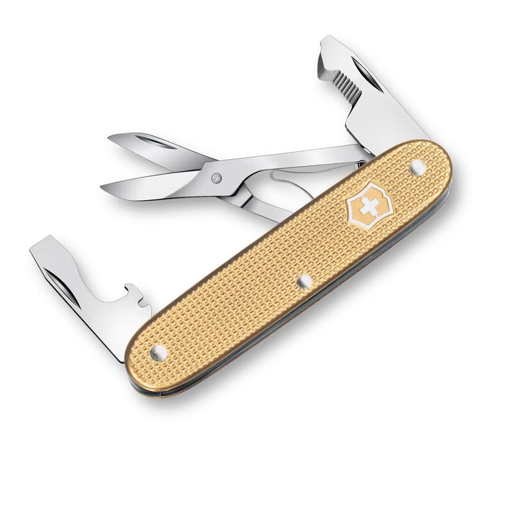 Forfecuta, Deschizator Cutii, Victorinox Companion Slim Gold Alox 0.8170.28