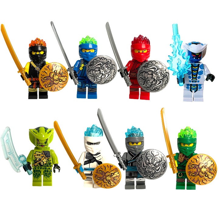 8 db-os NINJAGO Legacy figura készlet, többszínű, PVC, 3 év+