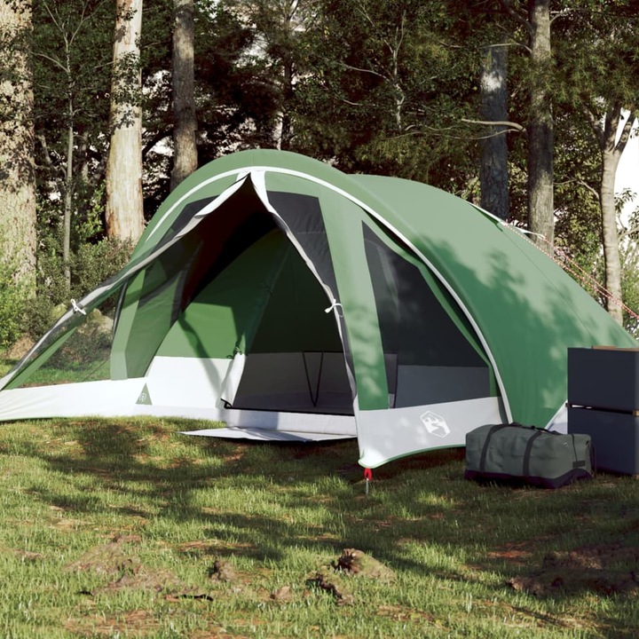Cort de camping Gossi, 4 persoane, impermeabil, verde, 275x183x140cm