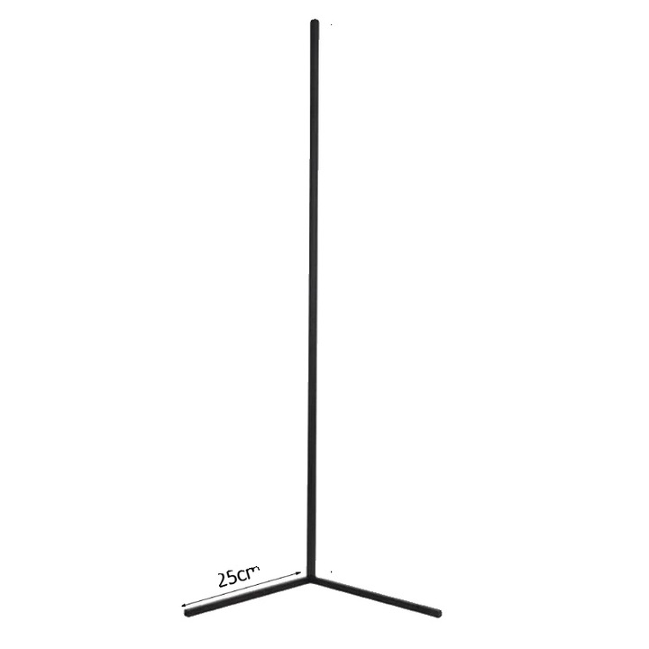 Lampadar, design modern, eficienta energetica, 142cm, negru, RGB