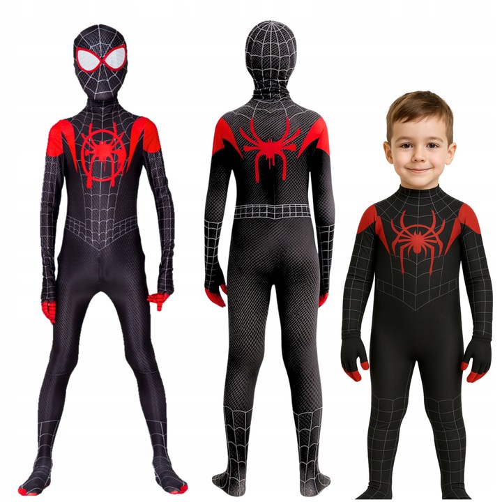 Set Costum Pentru Copii, Korbi, Omul Paianjen Miles, Marime 150