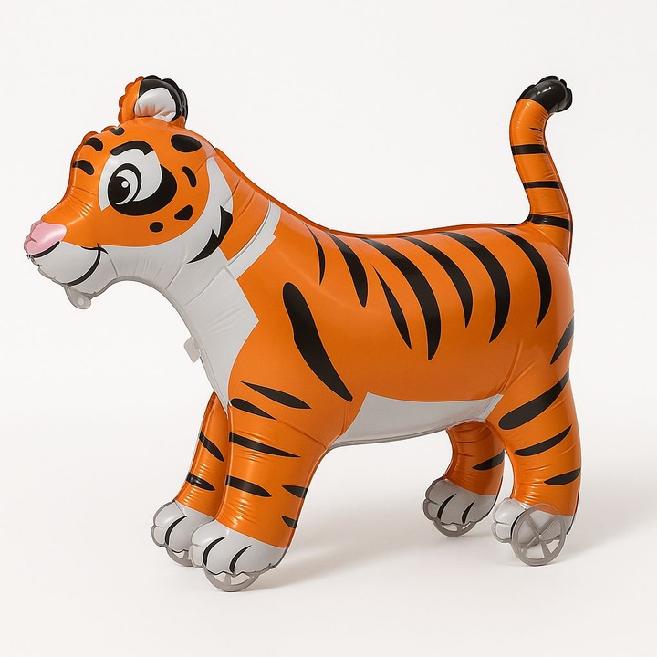 Fólia lufi figura tigris, gurulós, többszínű, újrahasználható, mérete 91 CM * 84 CM