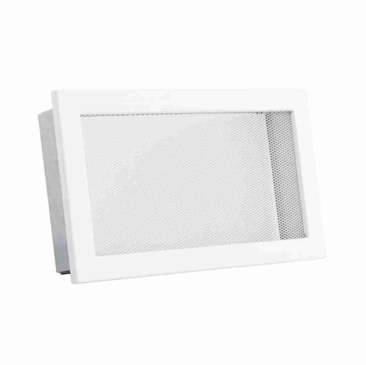 Grila pentru semineu Darco, cu plasa, metal, alb, 240x170cm