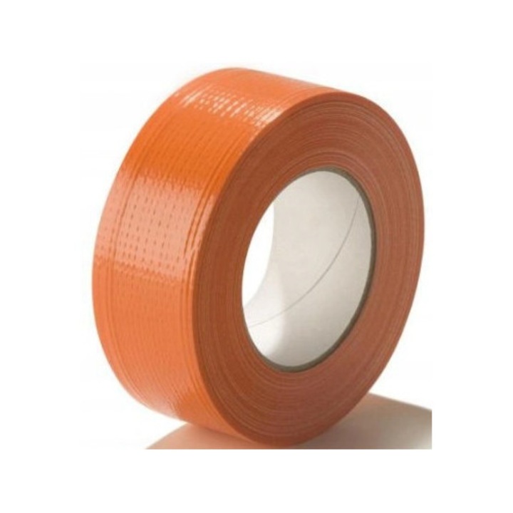 Banda tencuire, FEINZ, 48mmx20m, impermeabila, adeziv puternic suprafete rugoase, protectie caramida beton, rezistenta UV, portocalie