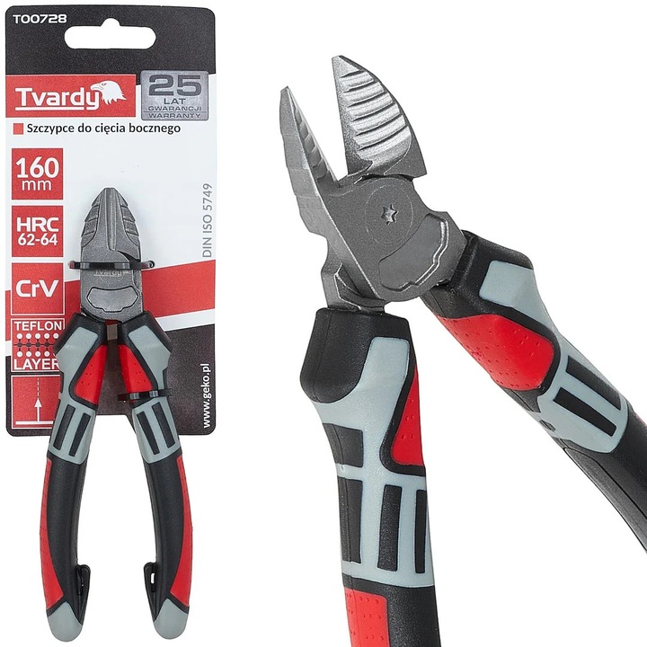 Cleste cu tais lateral, 160 mm, Cr-V, Tvardy T00728