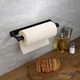 Suport rola prosoape de hartie bucatarie, Suness, Montare Fara Gauri, 32cm, Negru