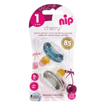 Suzeta Nip Latex Cherry Boy 0-6 luni Suzeta Nip Latex Cherry Boy 0-6 luni