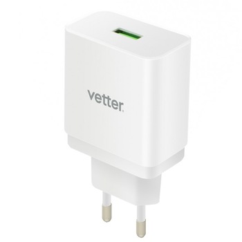 Incarcator retea Vetter, Quick Charge 3.0, White Incarcator retea Vetter, Quick Charge 3.0, White