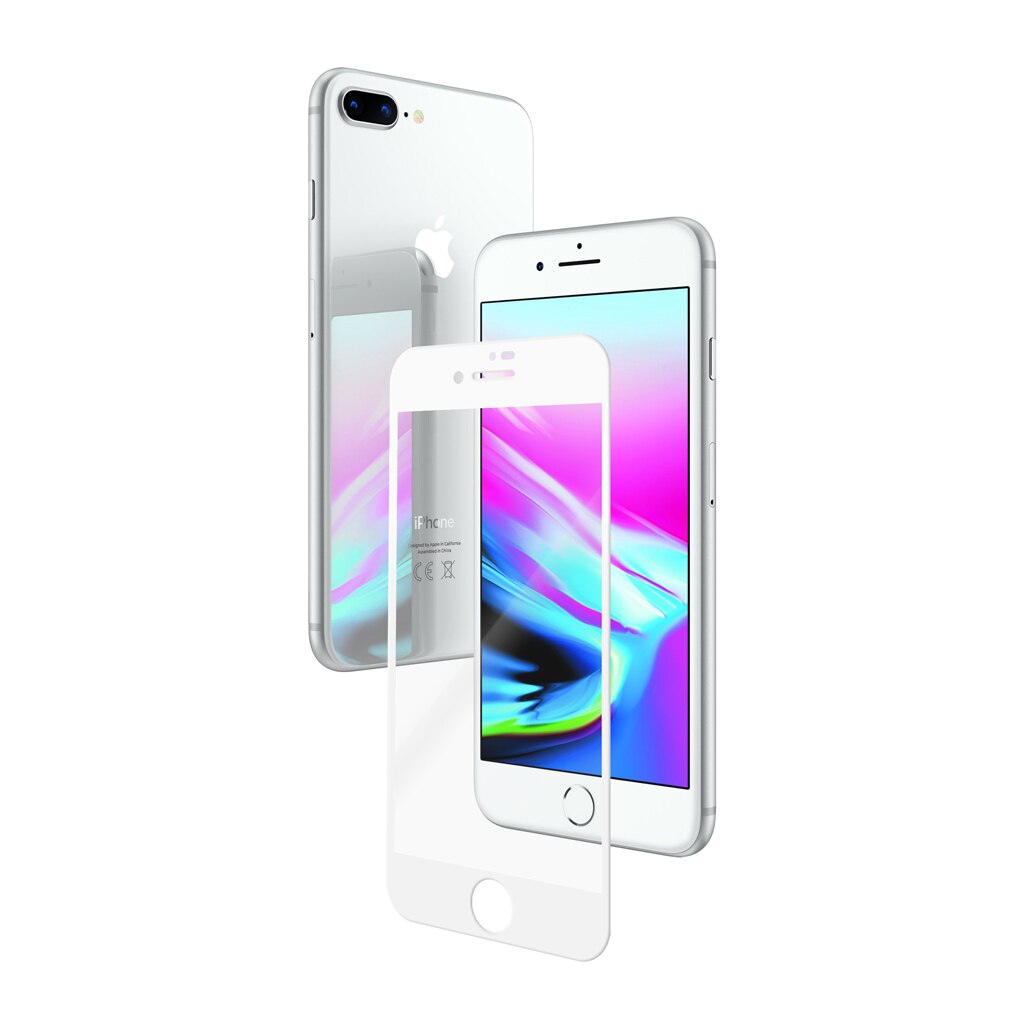 Folie de protectie Vetter Tempered Glass pentru Apple iPhone 8 Plus / iPhone 7 Plus, 3D Glass Easy Fit , White
