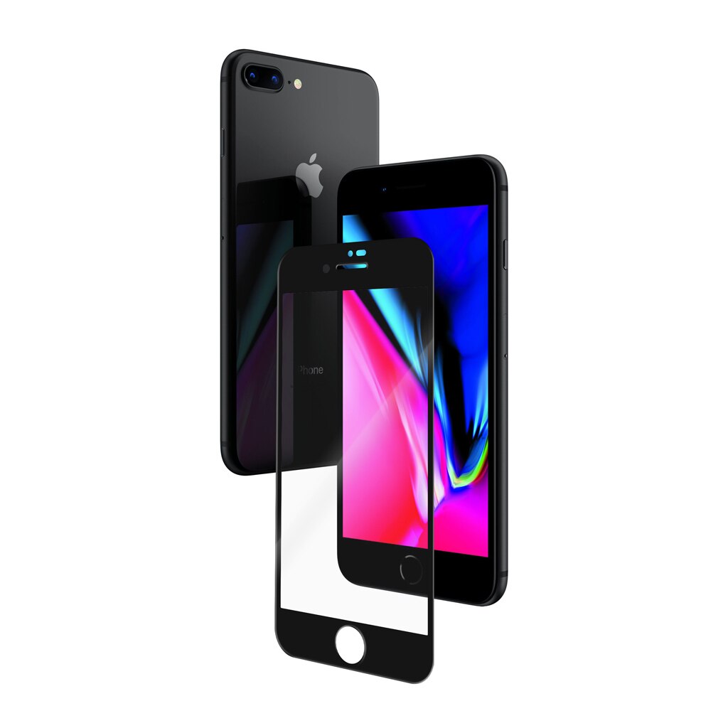 Folie de protectie Vetter Tempered Glass pentru Apple iPhone 8 Plus / iPhone 7 Plus, 3D Glass Easy Fit , Black