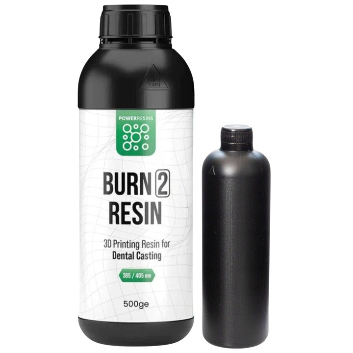 Rasina 3D, PowerResins Burn 2, 0.5kg, Zöld, 3D nyomtatóhoz