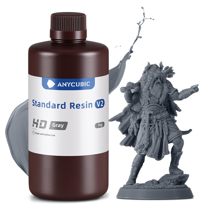 Rasina 3D, Anycubic Standard V2, Gri HD, pentru imprimanta 3D