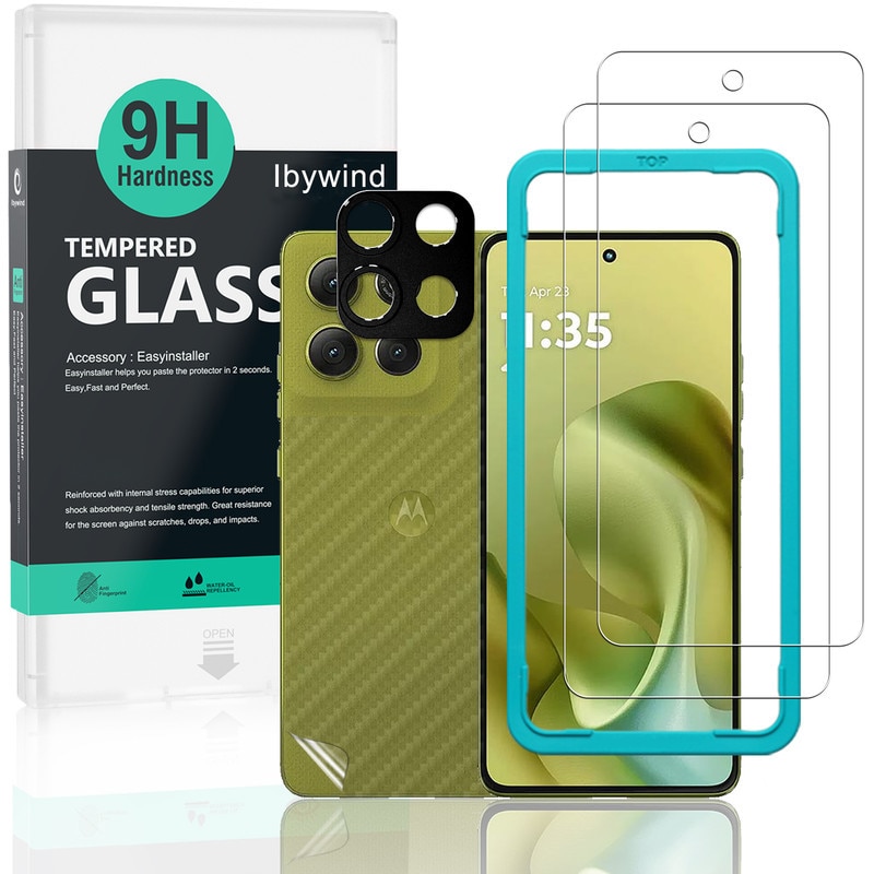 Folie Sticla Ibywind pentru Motorola Moto G86 5G, Pachet 2, Sticla Securizata, protectie pentru obiectiv, Montaj Usor, Duritate Militara, Ultra HD, Anti Zgarieturi, Anti Socuri