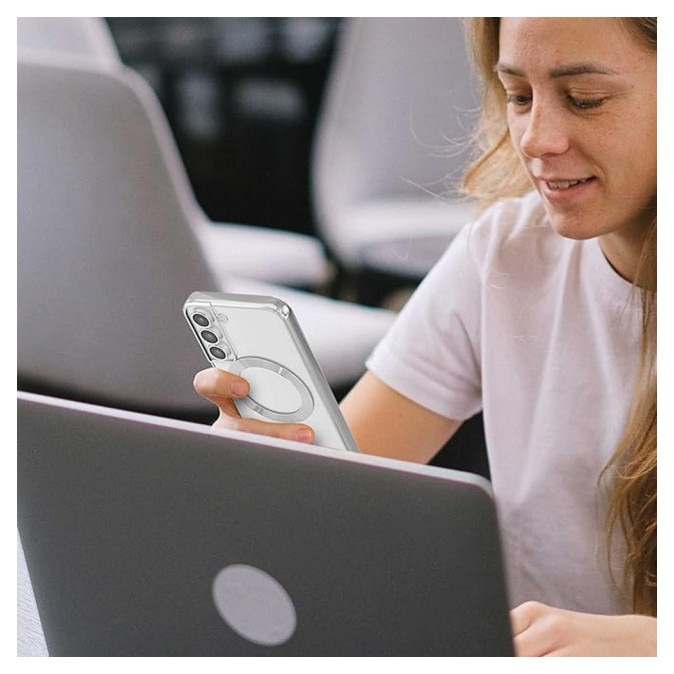 Husa Upzz® Electro Magsafe, Compatibila Cu Samsung Galaxy A17 5G, Tehnologie Magsafe, Protectie Sticla La Camere, Negru