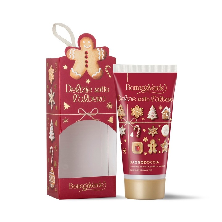 Mini hidratáló tusfürdő karamellizált alma és vanília kivonattal