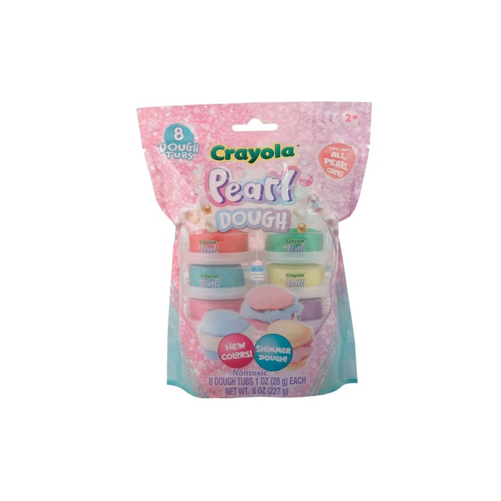 Crayola Pearl Комплект от 8 бурканчета с перлена пластилина