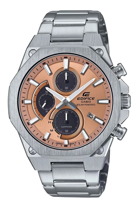 Casio, Ceas cronograf din otel inoxidabil, Argintiu